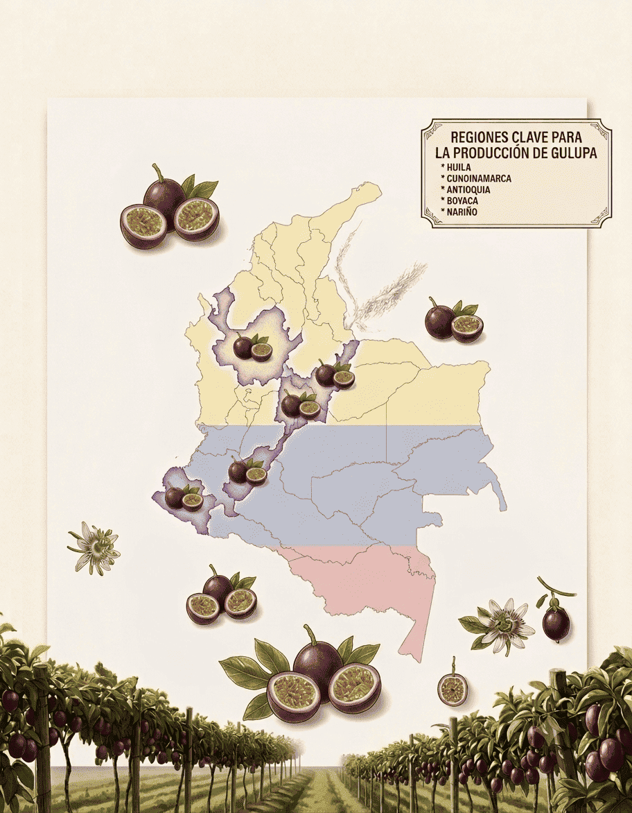 departamentos de colombia que lideran produccion de gulupa