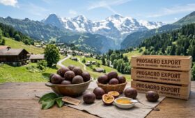 fruta gulupa que fue importada desde Colombia a Europa servida sobre una mesa
