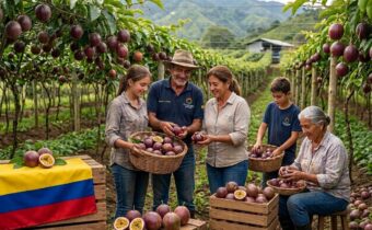 familia de agricultores de gulupa de Prosagro Export