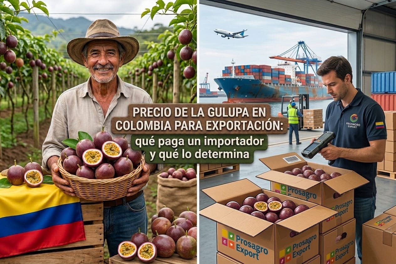 Precio de la gulupa en Colombia para exportación: qué paga un importador y qué lo determina 1 Agricultor de gulupa y importador de gulupa